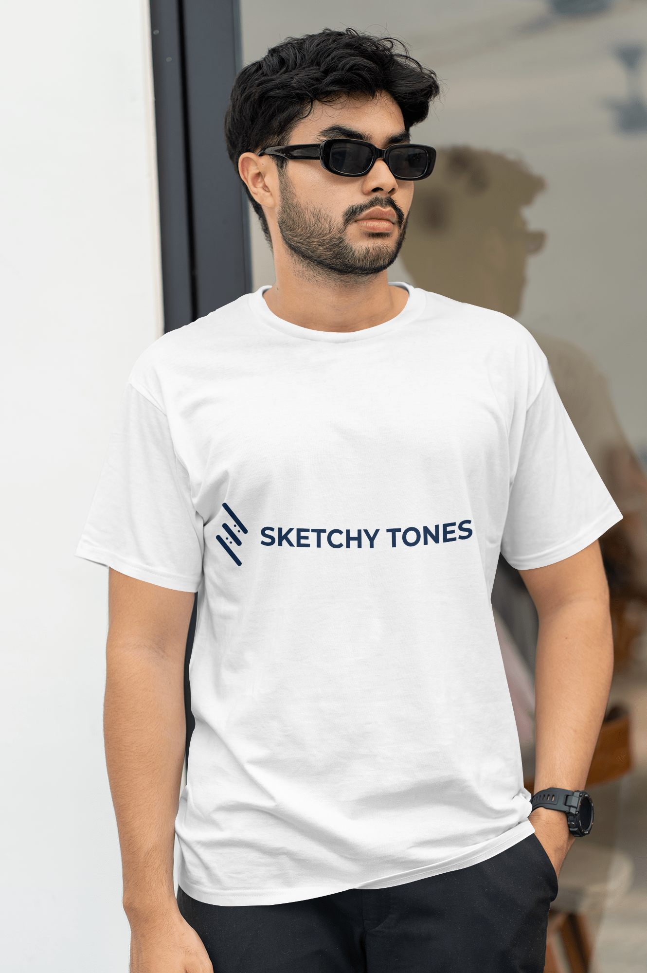 SKETCHY TONES SIGNATURE V SHAPE T-SHIRT (PREMIUM)
