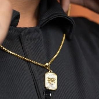 Shree Ram Gold Plated Pendant Chain