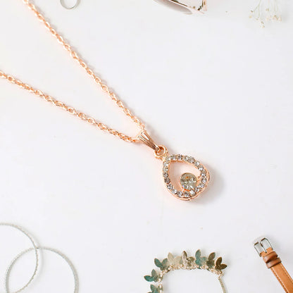 Teardrop Pendant Necklace Jewellery For Women And Girls (1Pc)